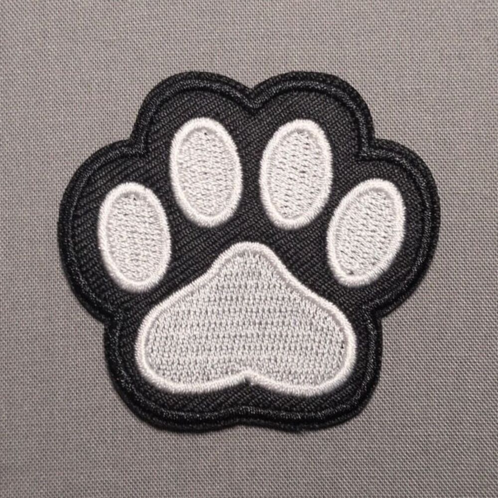 Puppy Dog Paw Print Embroidered Iron On Patch